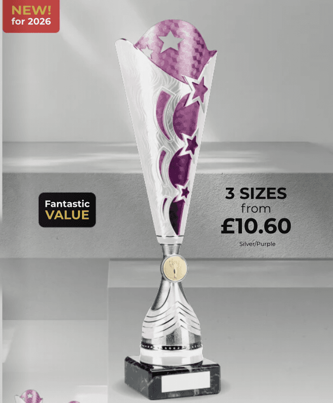 Silver & Purple Cup Trophy