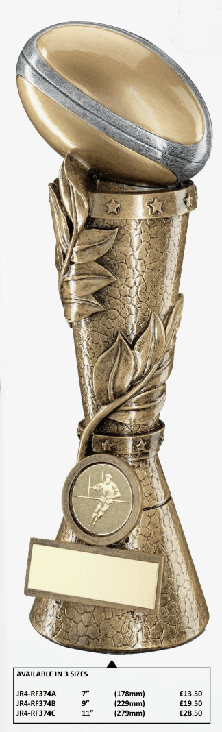 Rugby Ball Column Trophy